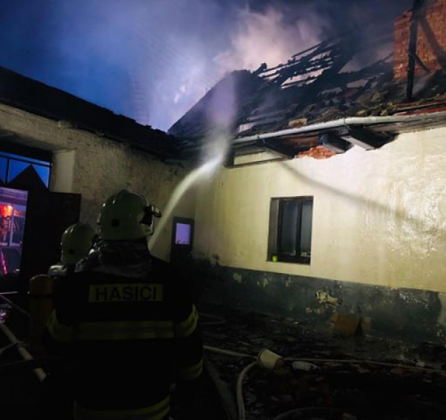 Požár komína rodinného domu v obci Svatý Jiří