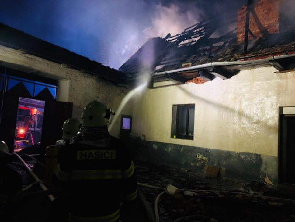 Požár komína rodinného domu v obci Svatý Jiří